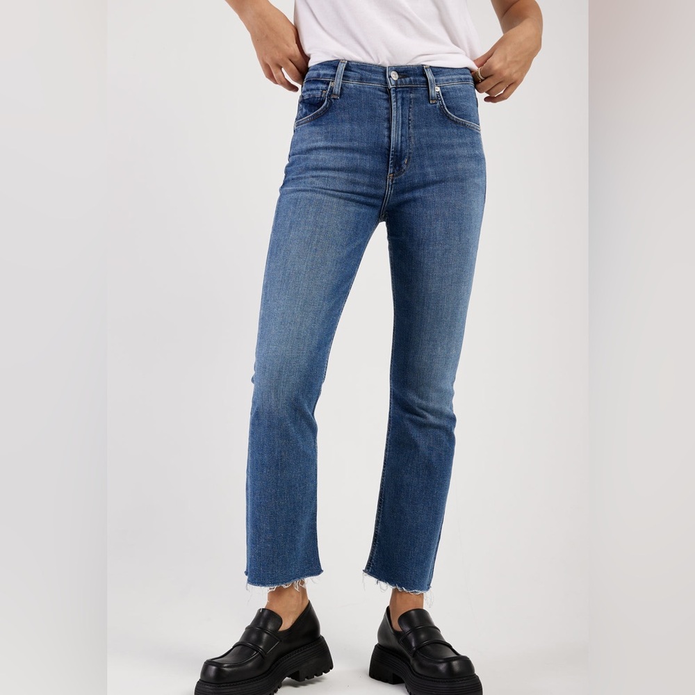 Citizens Of Humanity Isola Premium Vintage High Rise Straight Raw Hem Crop Jeans